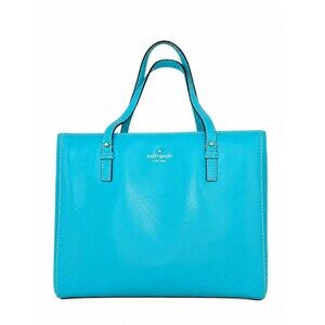 Kate Spade Grand Street Quinn PXRU3271 Robin's Egg Blue Leather Satchel Tote